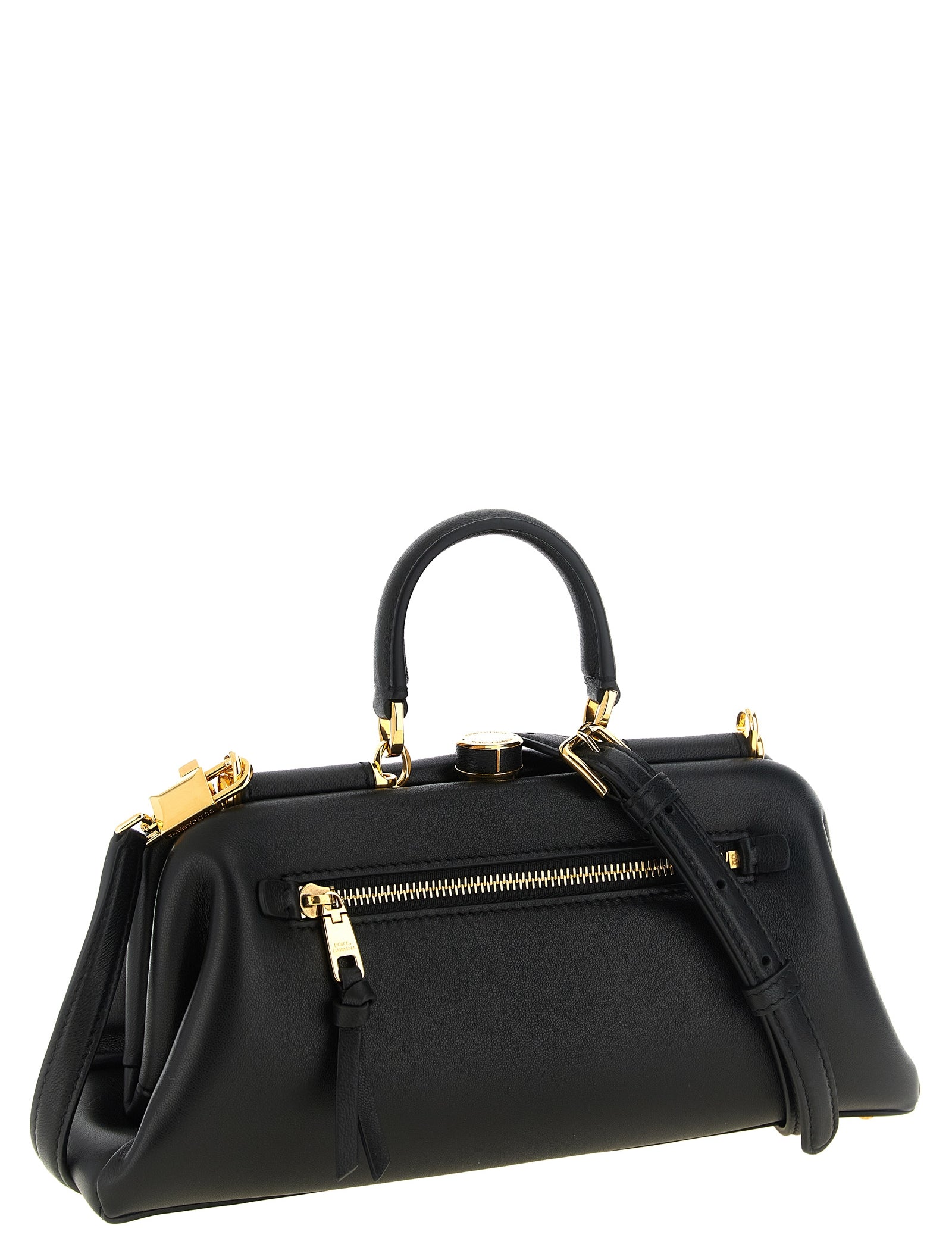 Dolce & Gabbana Black Lamb Leather Handbag