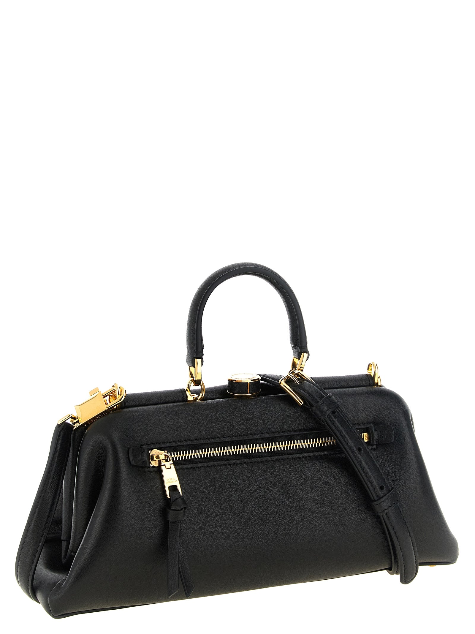 Dolce & Gabbana Black Lamb Leather Handbag