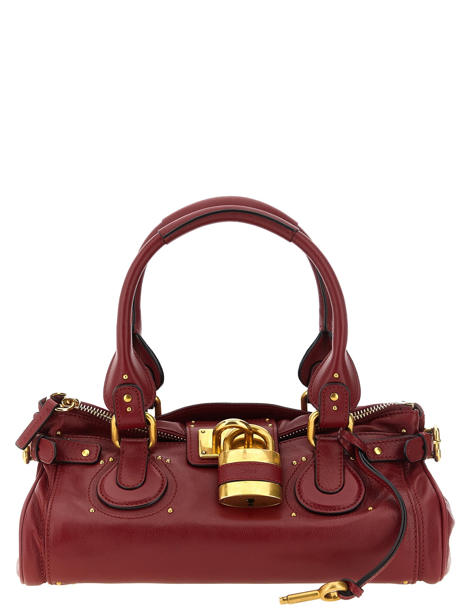 Chloé Bordeaux Buffalo Leather Shoulder Bag