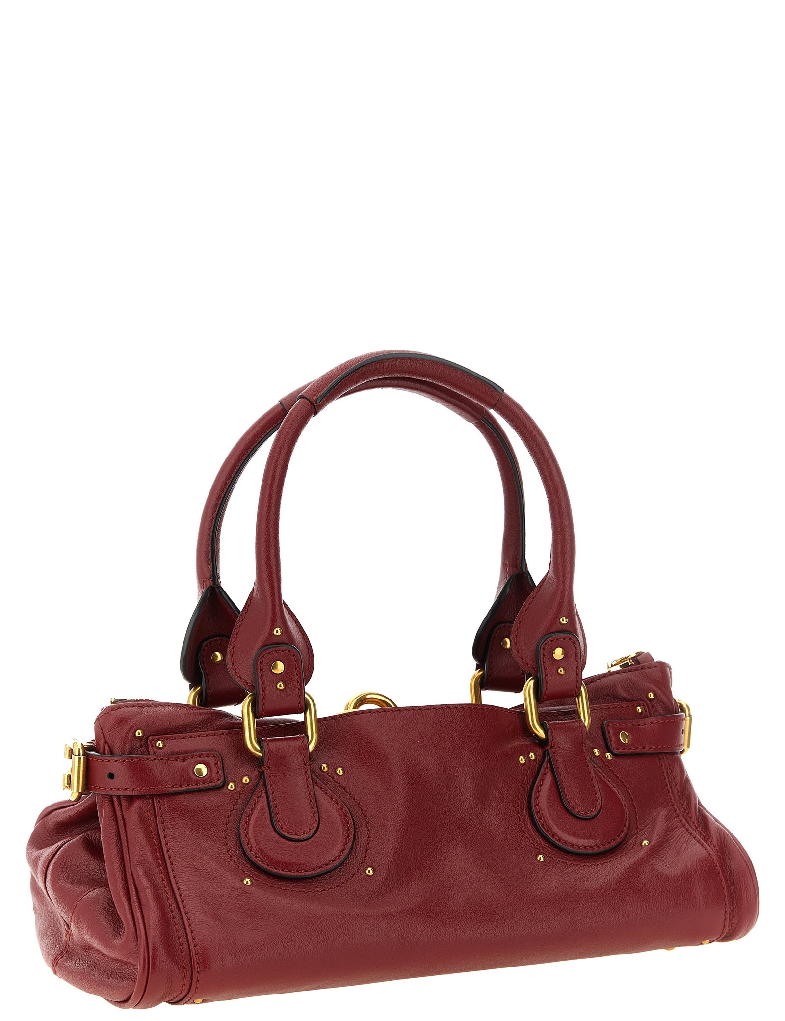 Chloé Bordeaux Buffalo Leather Shoulder Bag
