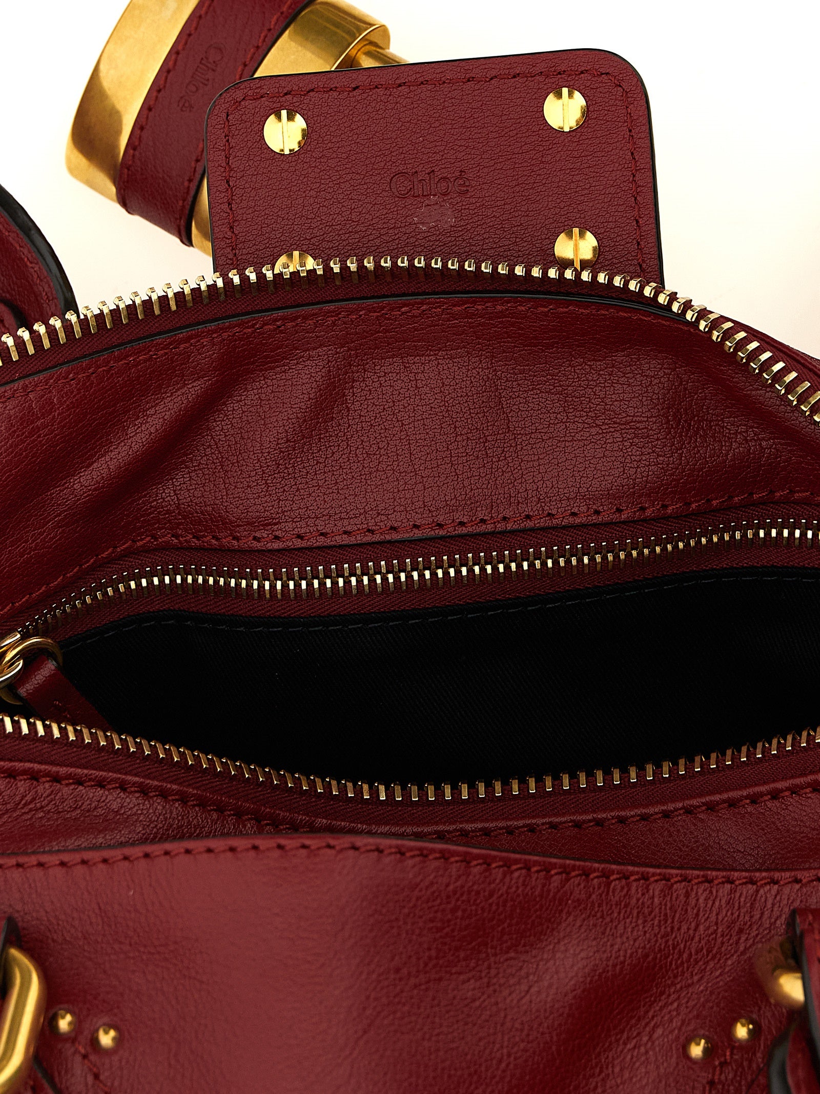 Chloé Bordeaux Buffalo Leather Shoulder Bag