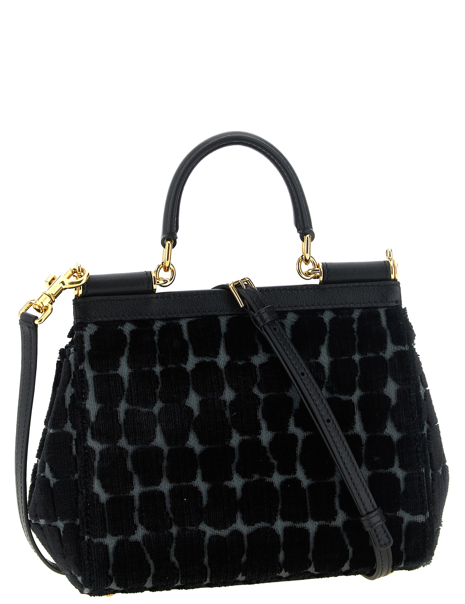 Dolce & Gabbana Black Cotton Handbag