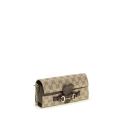 Gucci Beige Fabric Chain Wallet