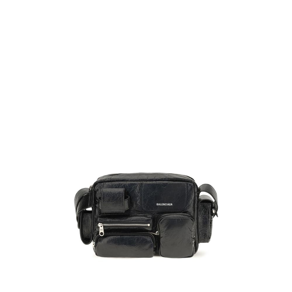 Balenciaga Black Leather Shoulder Bag