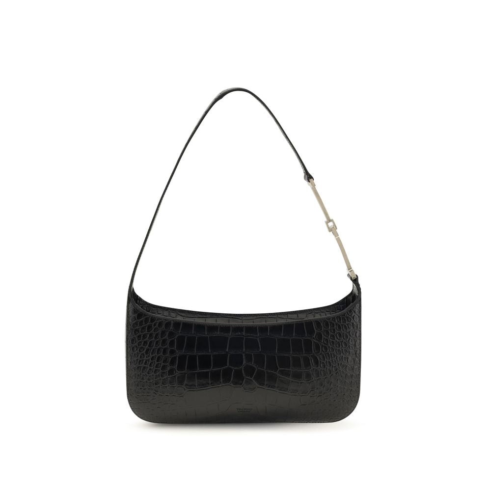 Tom Ford Black Calf Leather Shoulder Bag