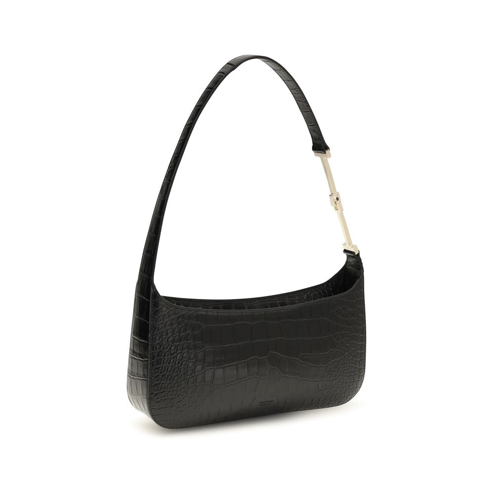 Tom Ford Black Calf Leather Shoulder Bag