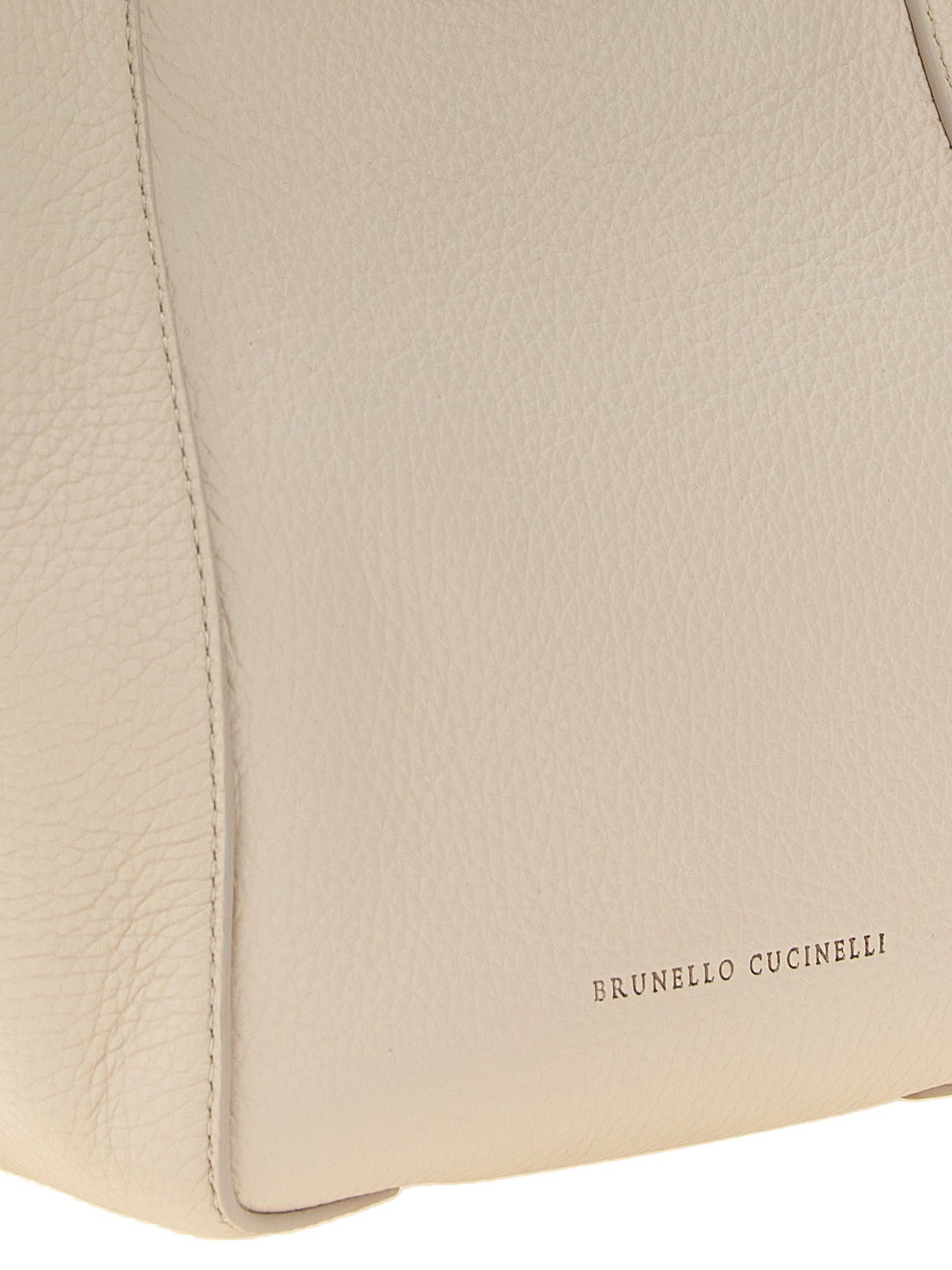 Brunello Cucinelli Light Beige Nubuck Leather Handbag