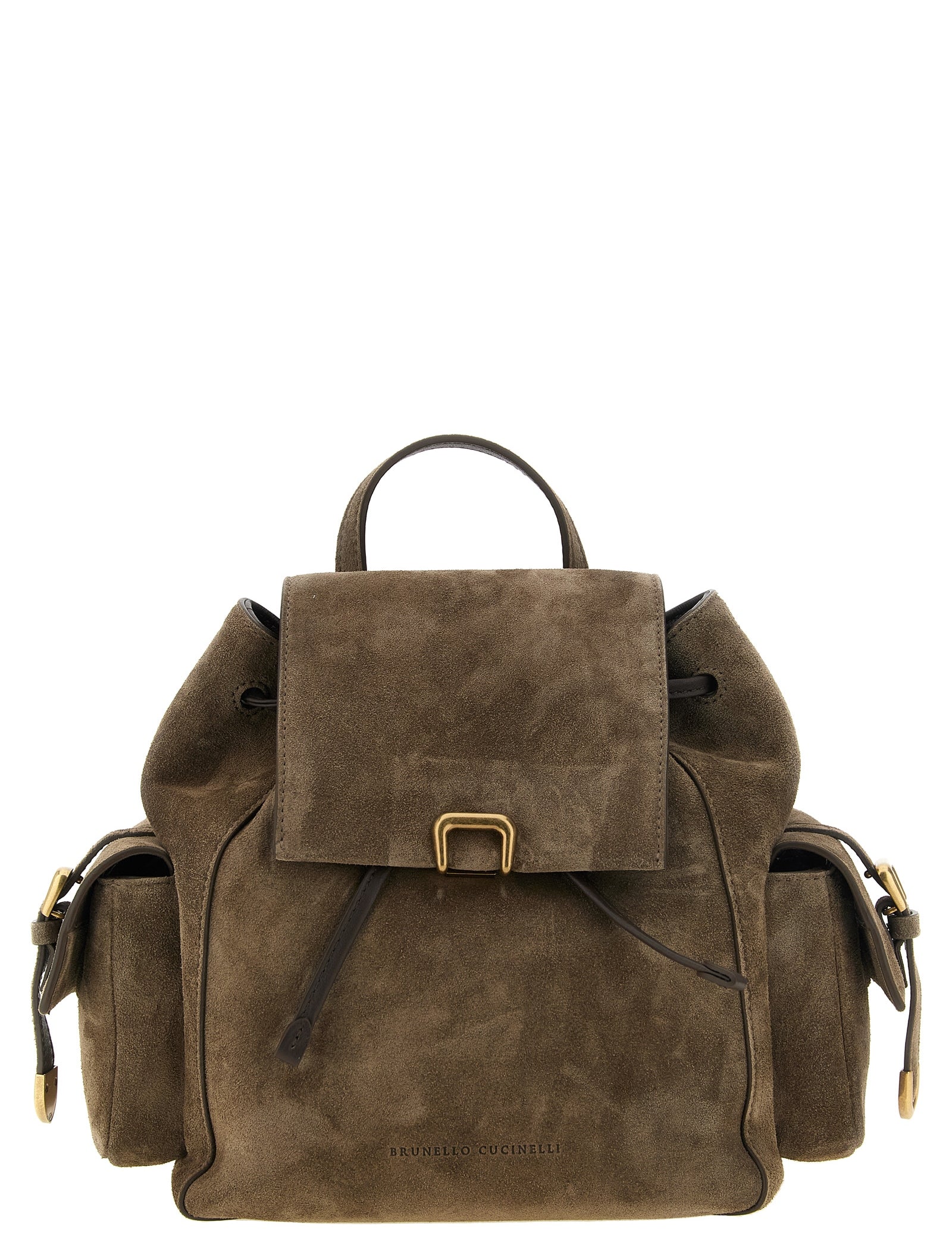 Brunello Cucinelli Brown Suede Backpack