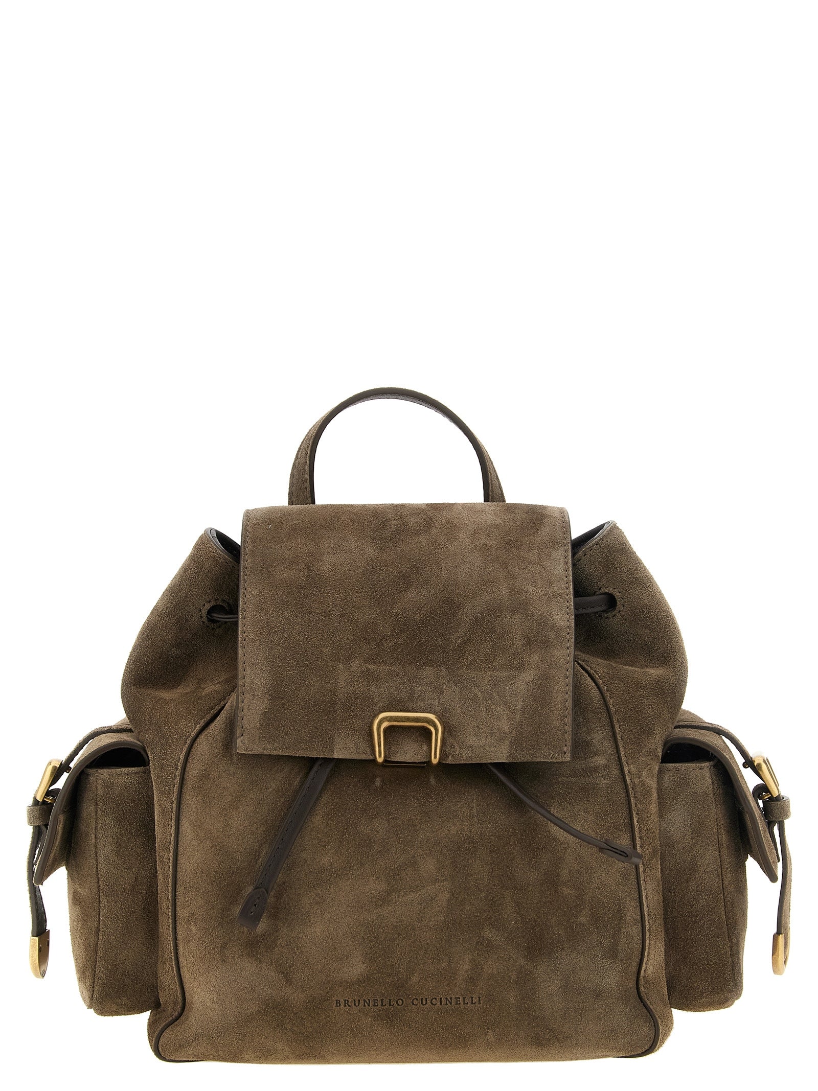 Brunello Cucinelli Brown Suede Backpack