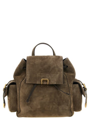Brunello Cucinelli Brown Suede Backpack