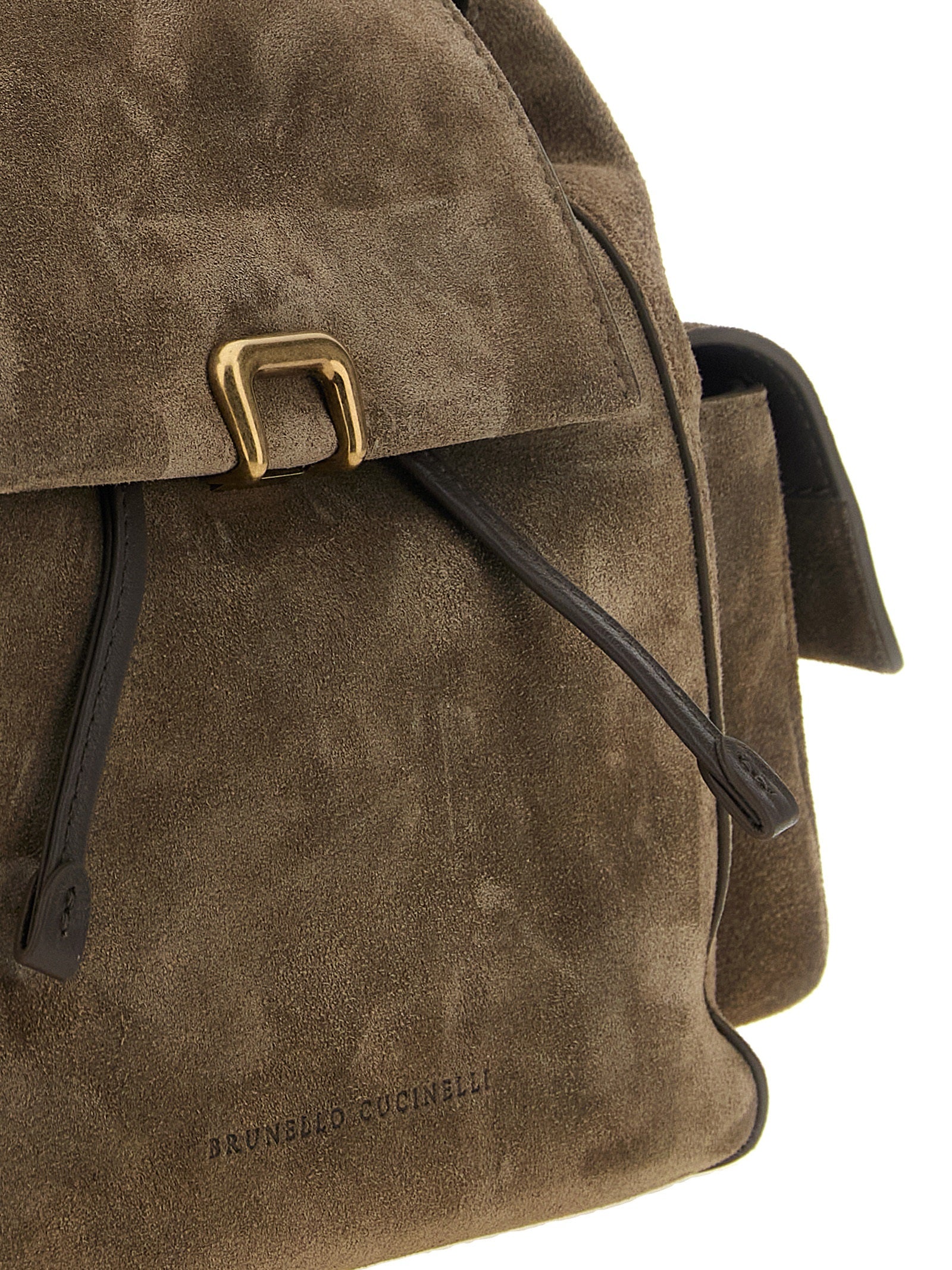 Brunello Cucinelli Brown Suede Backpack