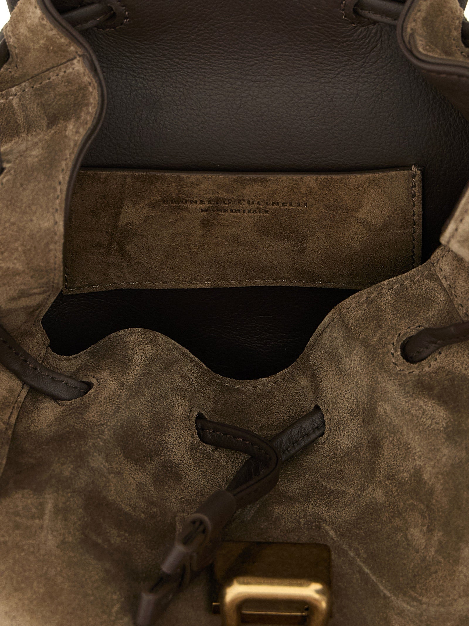 Brunello Cucinelli Brown Suede Backpack