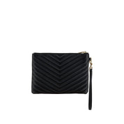 Saint Laurent Black Calf Leather Clutch Bag