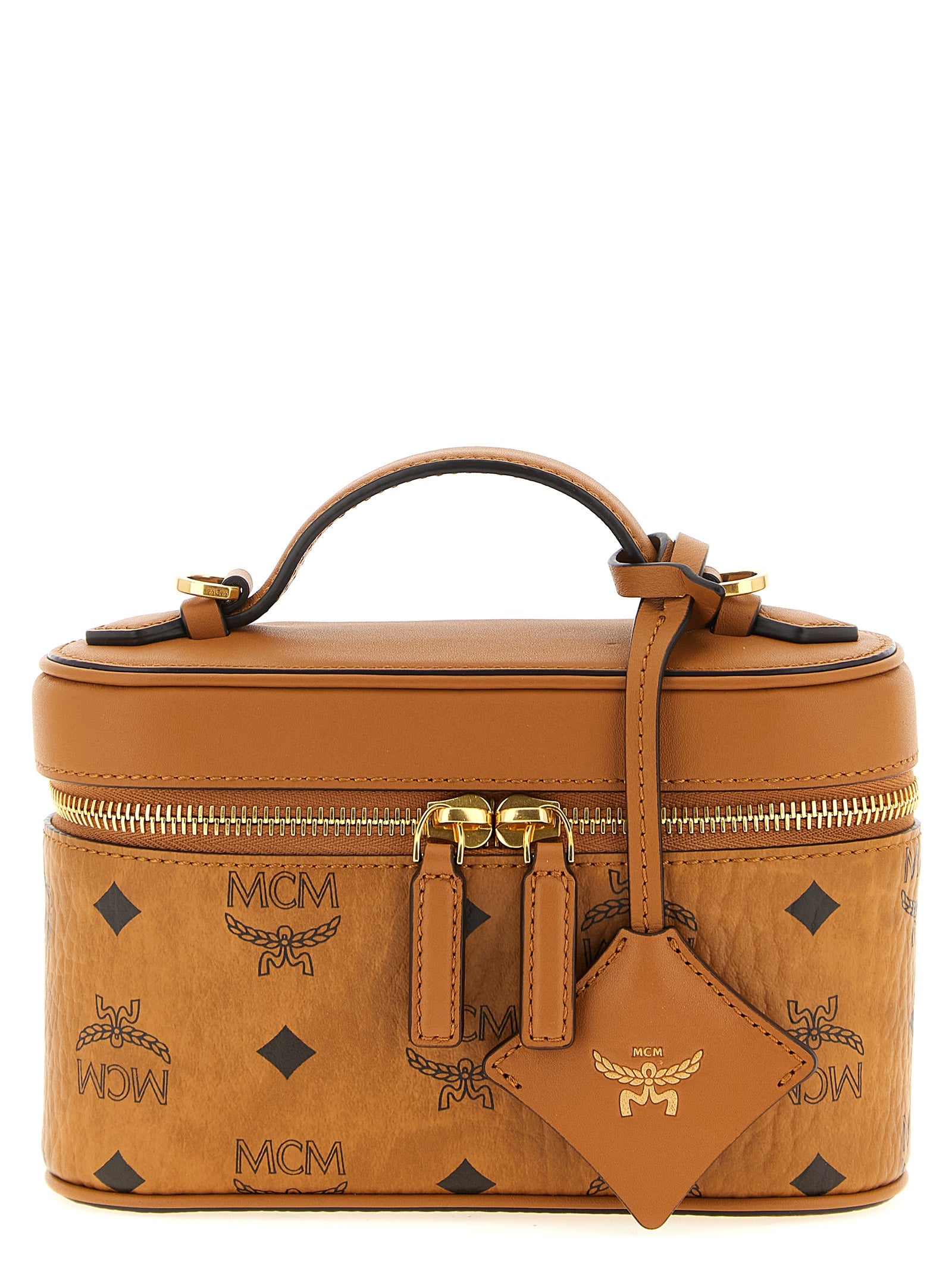 MCM Brown Canvas Handbag