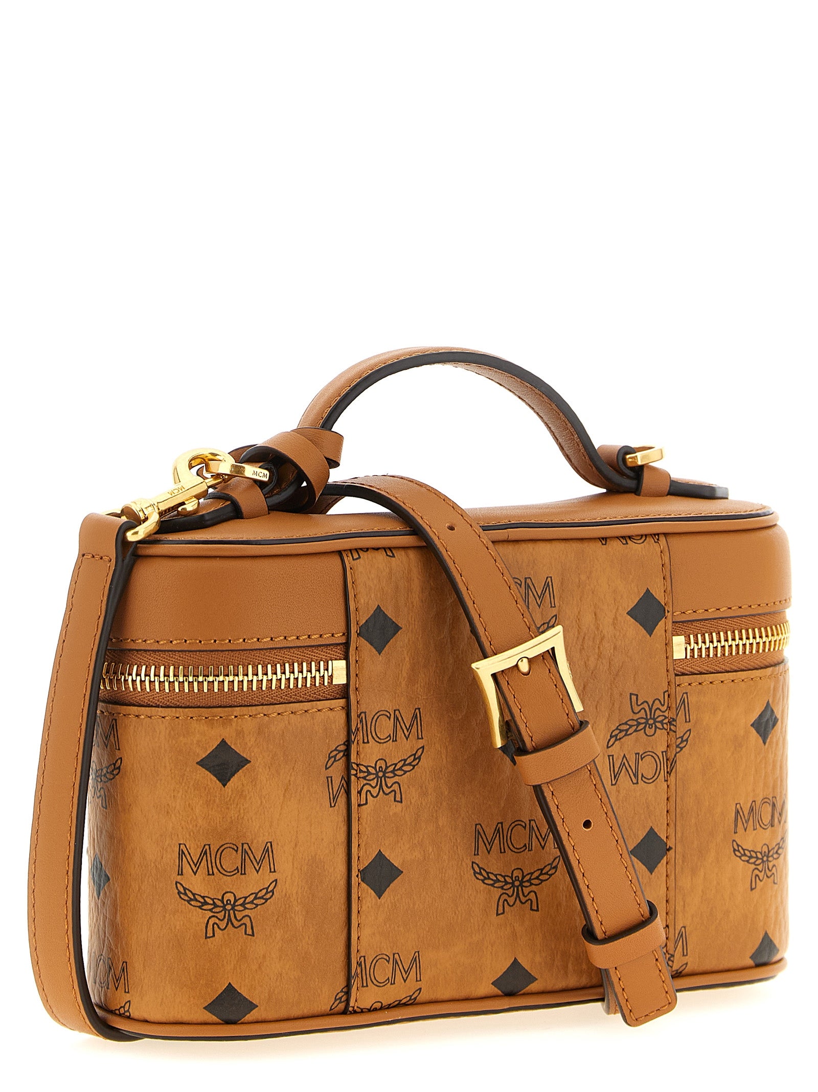 MCM Brown Canvas Handbag