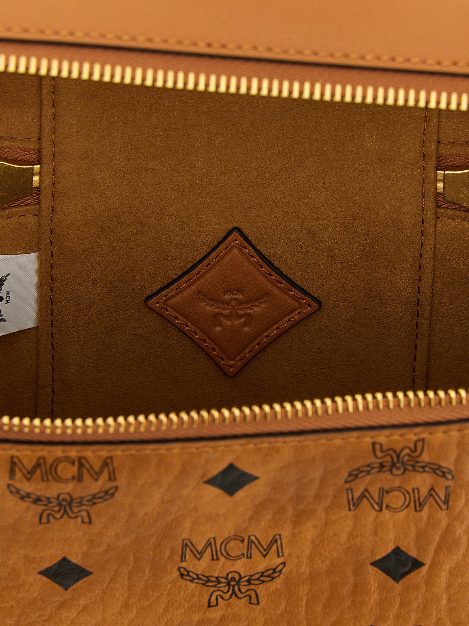 MCM Brown Canvas Handbag