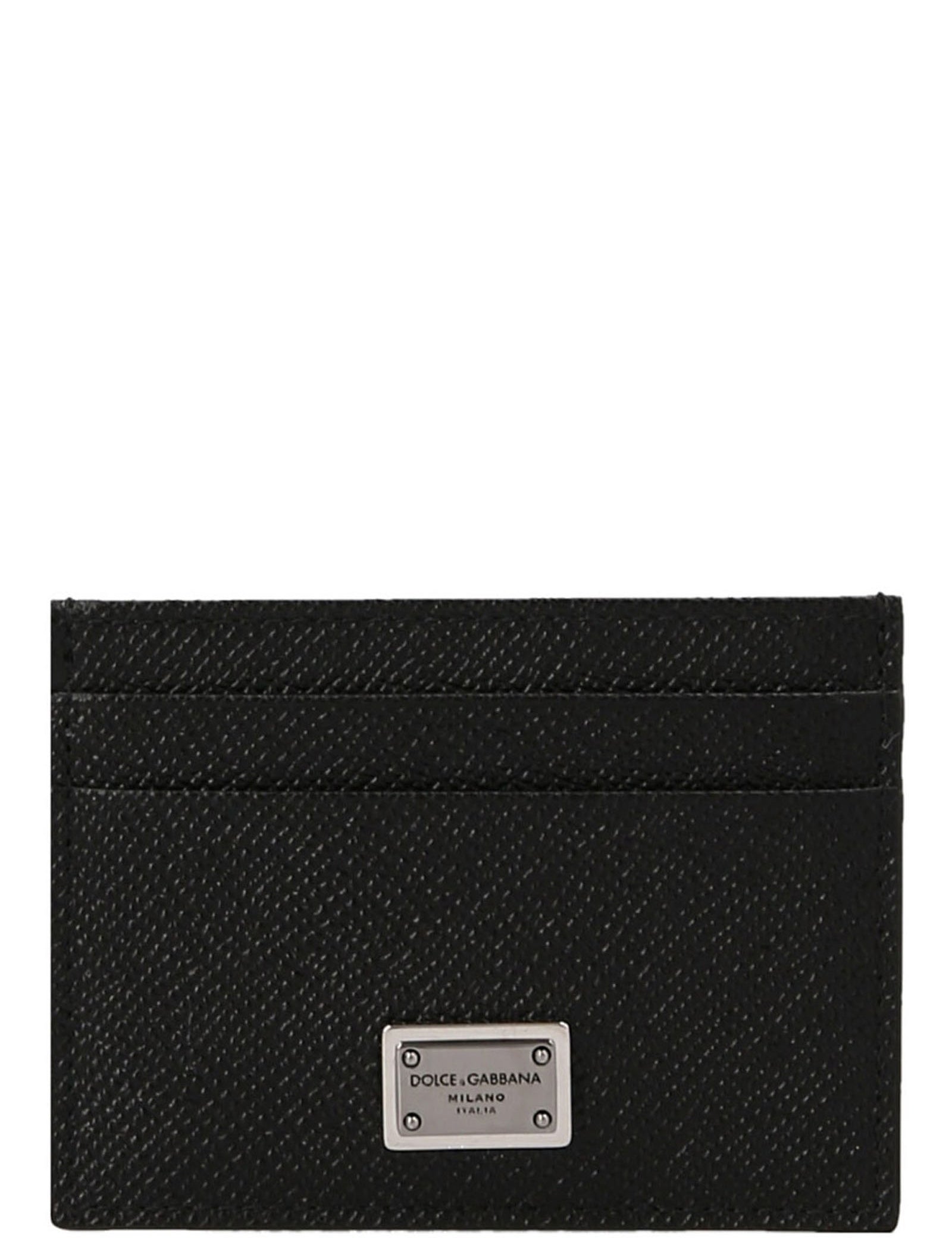 Dolce & Gabbana Black Calfskin Cardholder