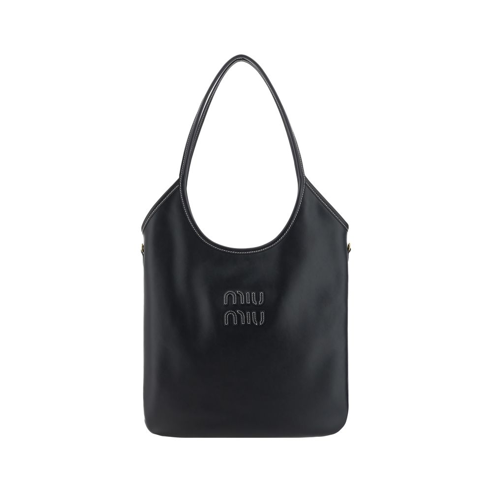 Miu Miu Black Calf Leather Shoulder Bag