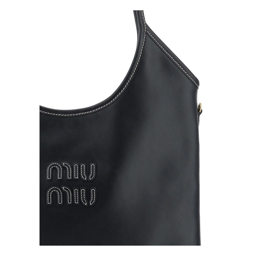 Miu Miu Black Calf Leather Shoulder Bag