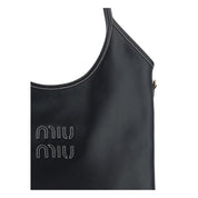 Miu Miu Black Calf Leather Shoulder Bag