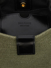 Balmain Green Cotton Bucket Bag