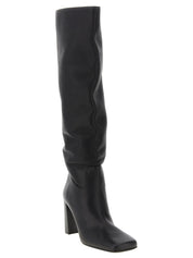Khaite Black Calfskin Over The Knee Boots