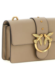 Gray Calfskin Crossbody Bag - PINKO