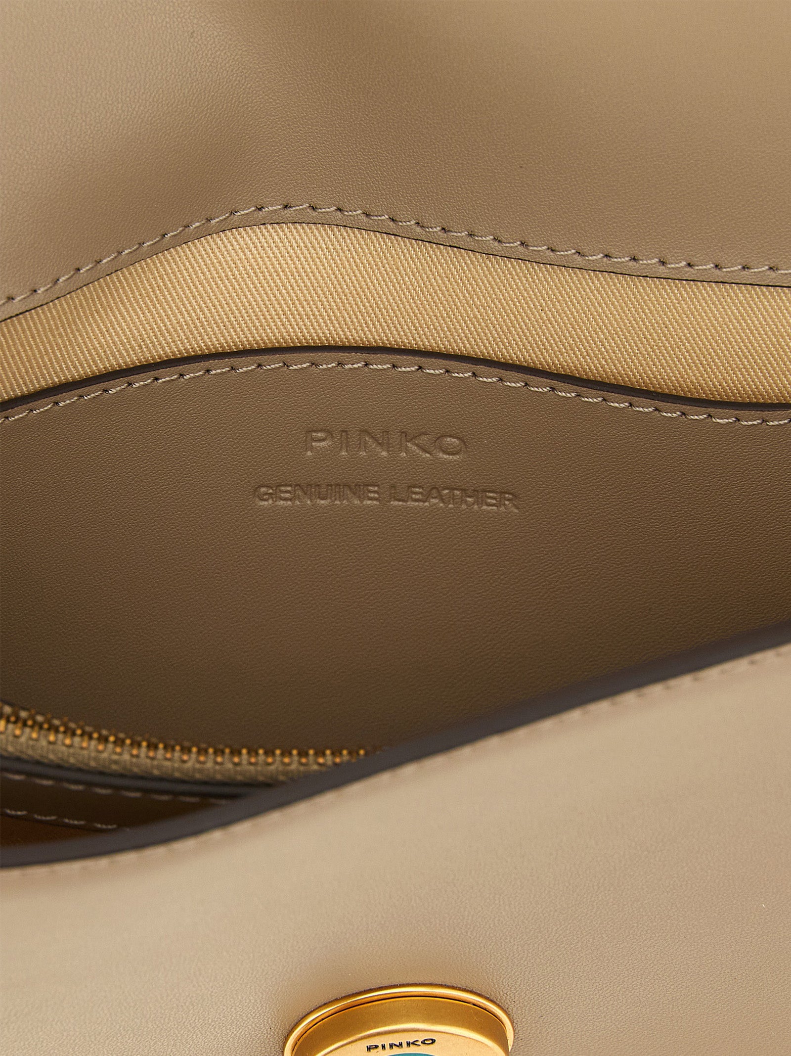 Gray Calfskin Crossbody Bag - PINKO