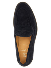 Brunello Cucinelli Blue Calfskin Loafers