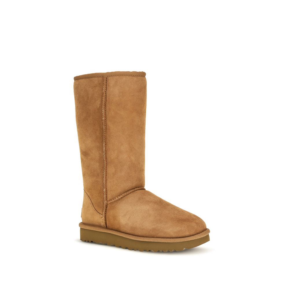 UGG Beige Sheepskin Ankle Boots