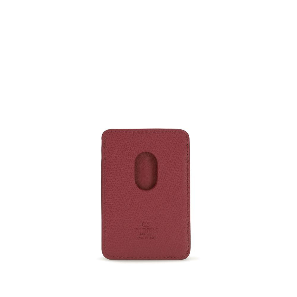 Valentino Garavani Red Calf Leather Card Holders