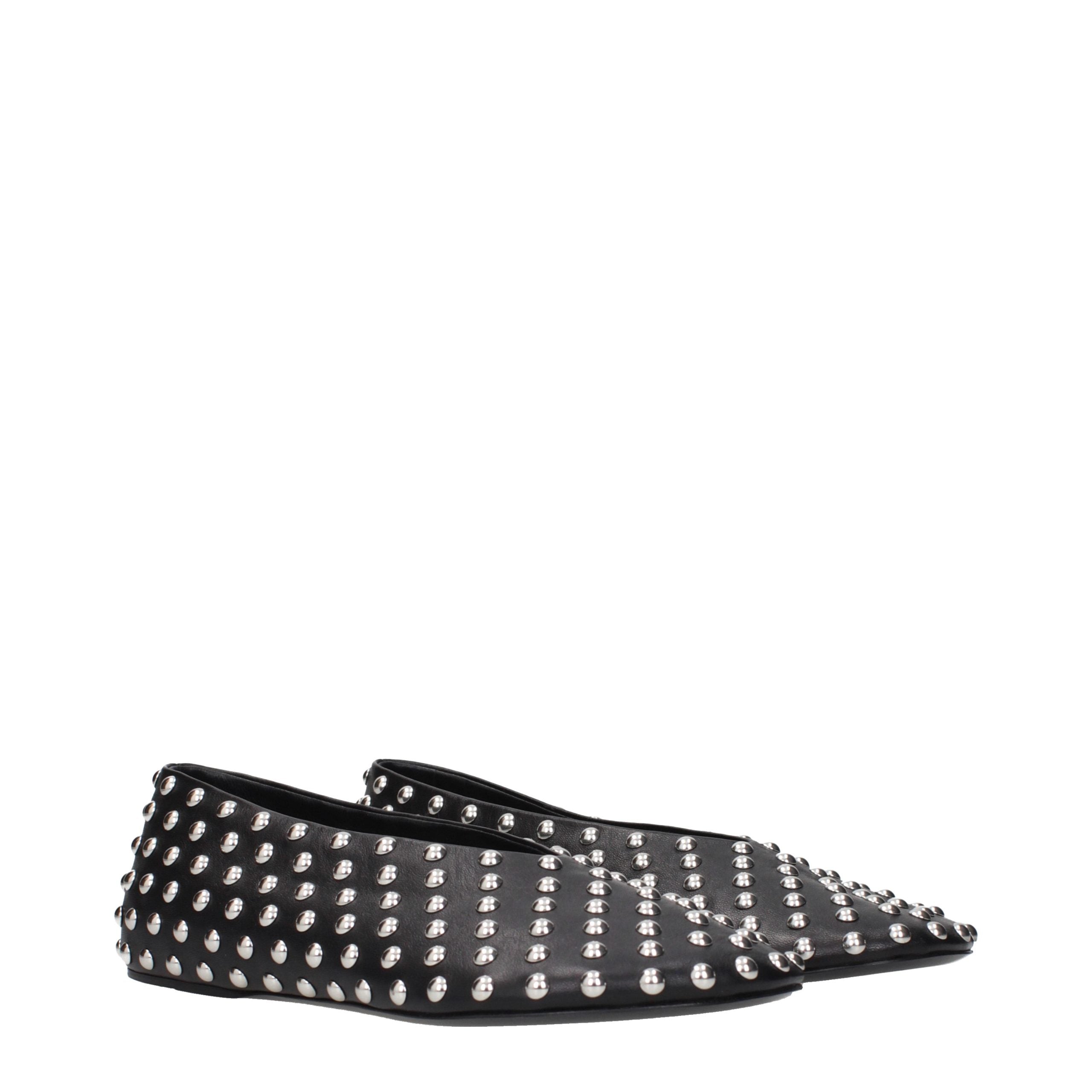 Jil Sander Black Leather Ballet Flats