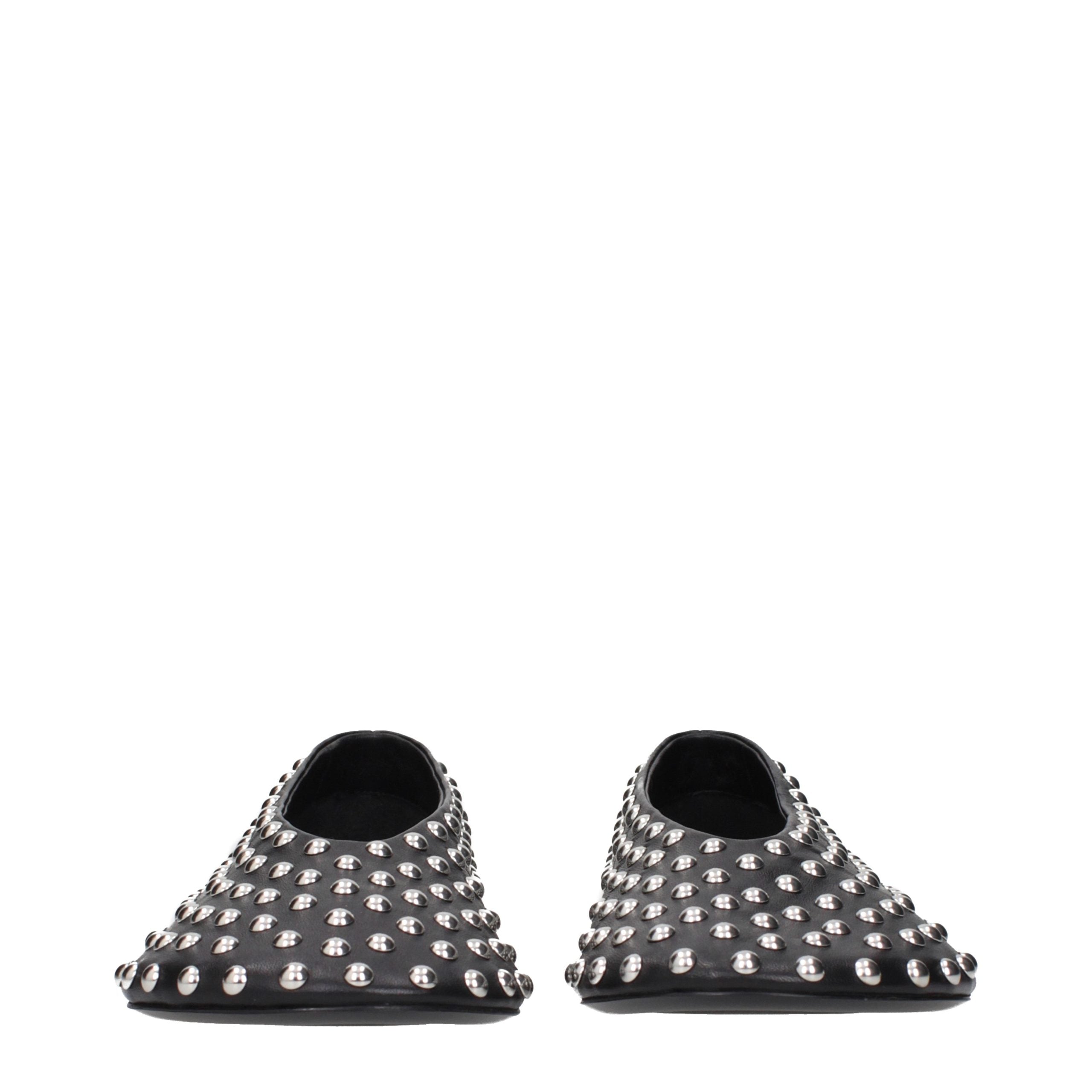 Jil Sander Black Leather Ballet Flats
