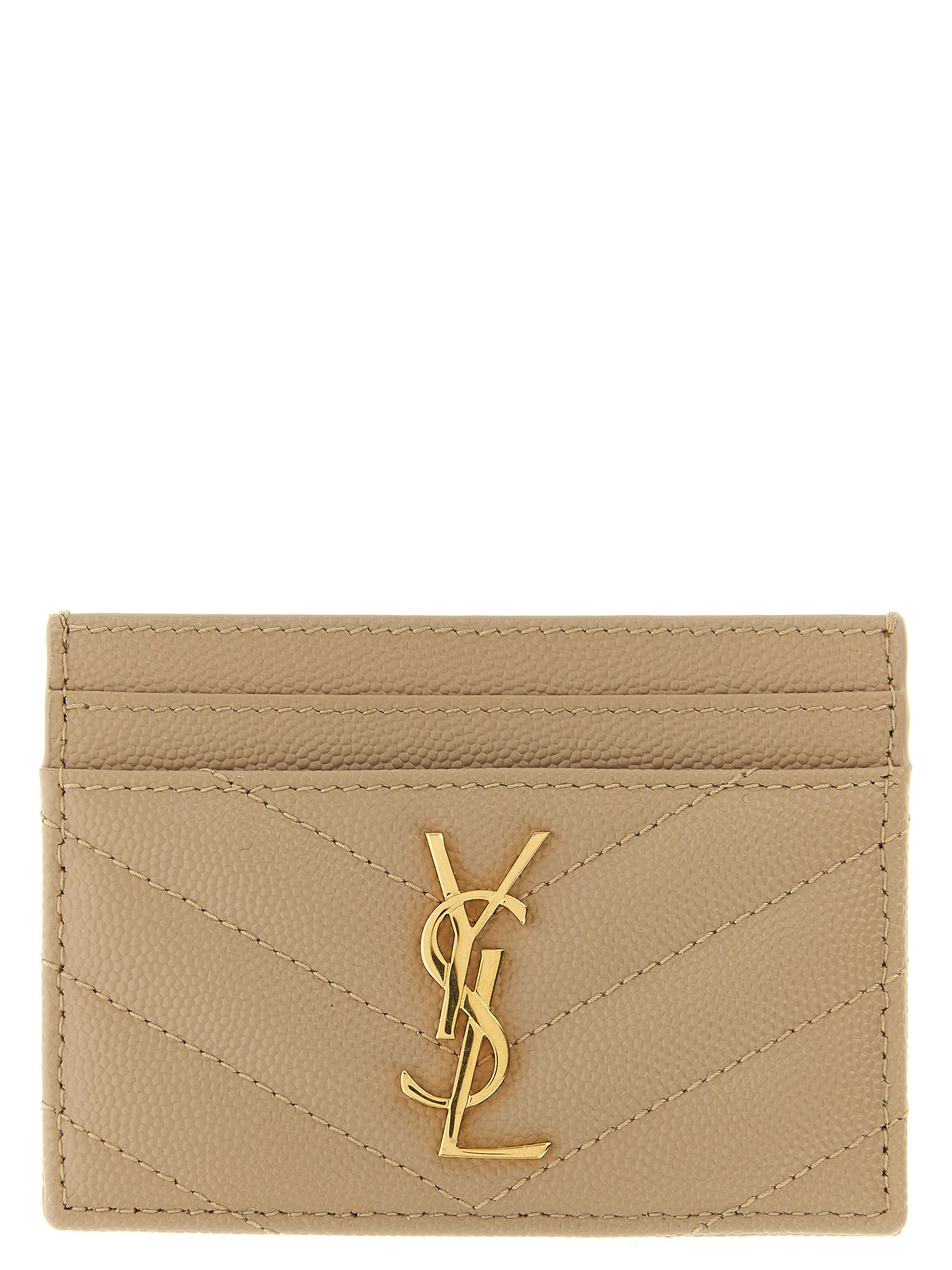 Saint Laurent Beige Calfskin Wallets & Cases