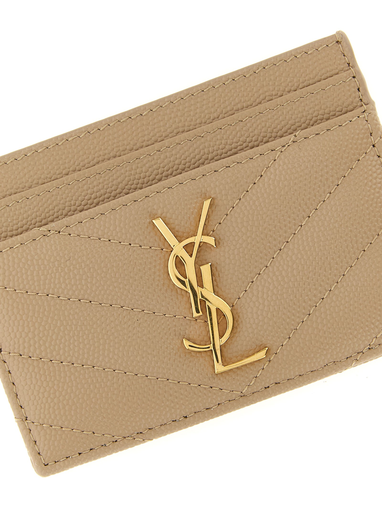 Saint Laurent Beige Calfskin Wallets & Cases