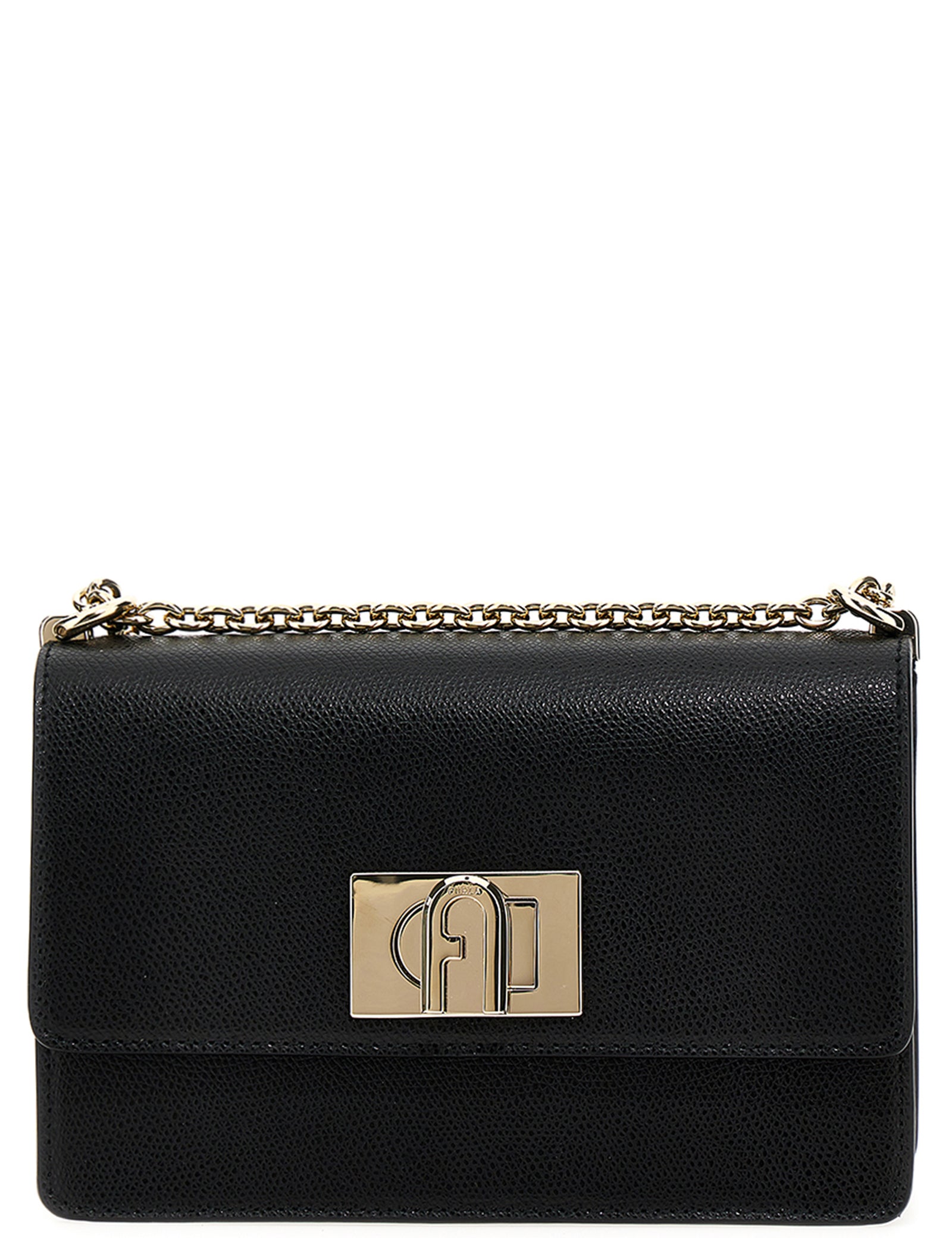 Furla Black Leather Crossbody Bag
