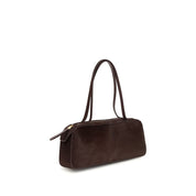 Khaite Burgundy Calf Suede Shoulder Bags