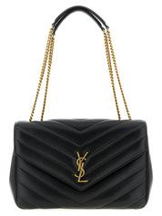 Saint Laurent Black Lambskin Shoulder Bags