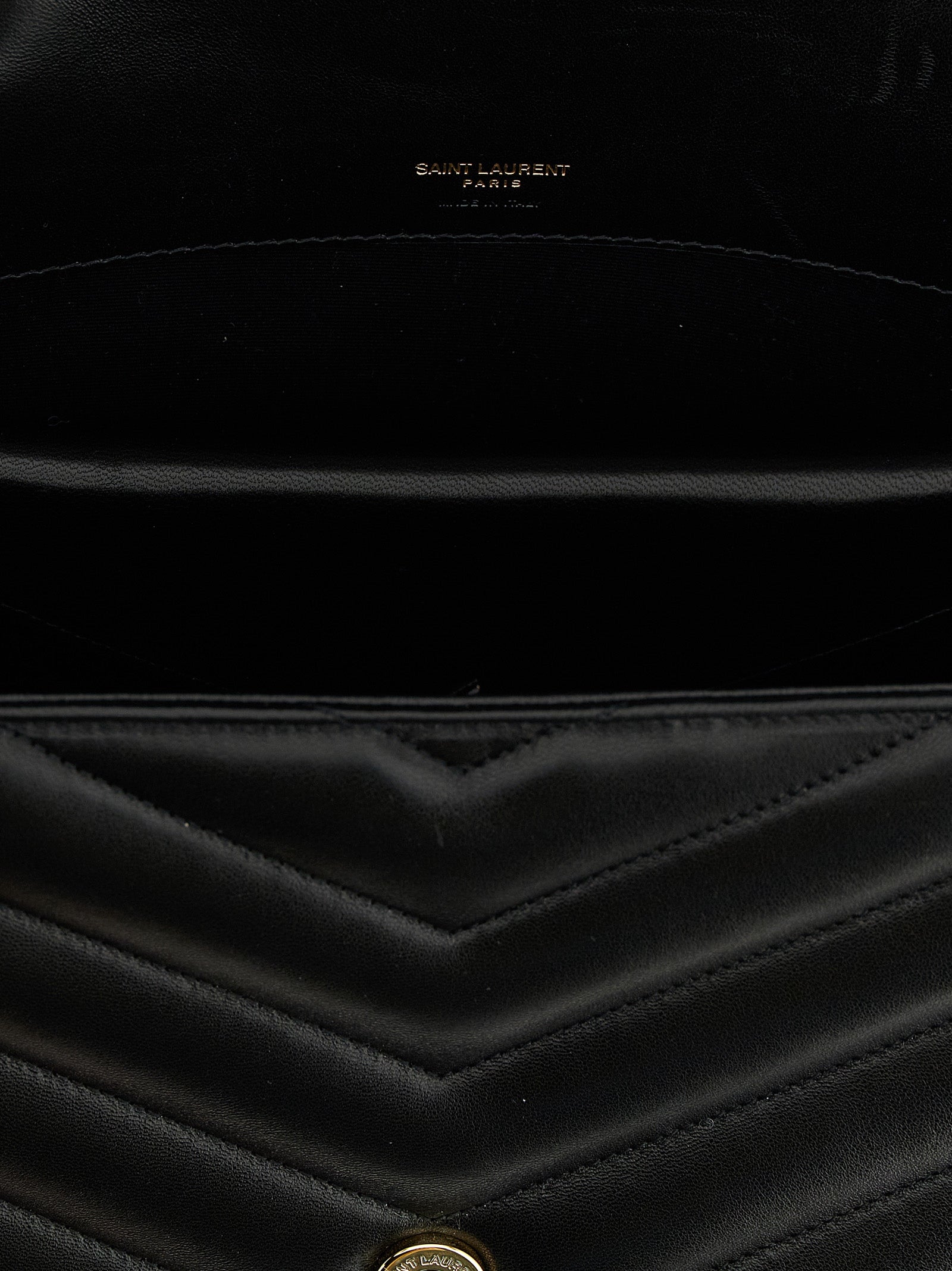 Saint Laurent Black Lambskin Shoulder Bags
