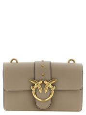 Gray Calfskin Crossbody Bag - PINKO