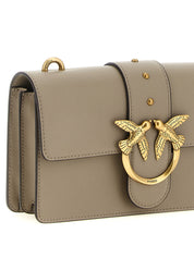 Gray Calfskin Crossbody Bag - PINKO