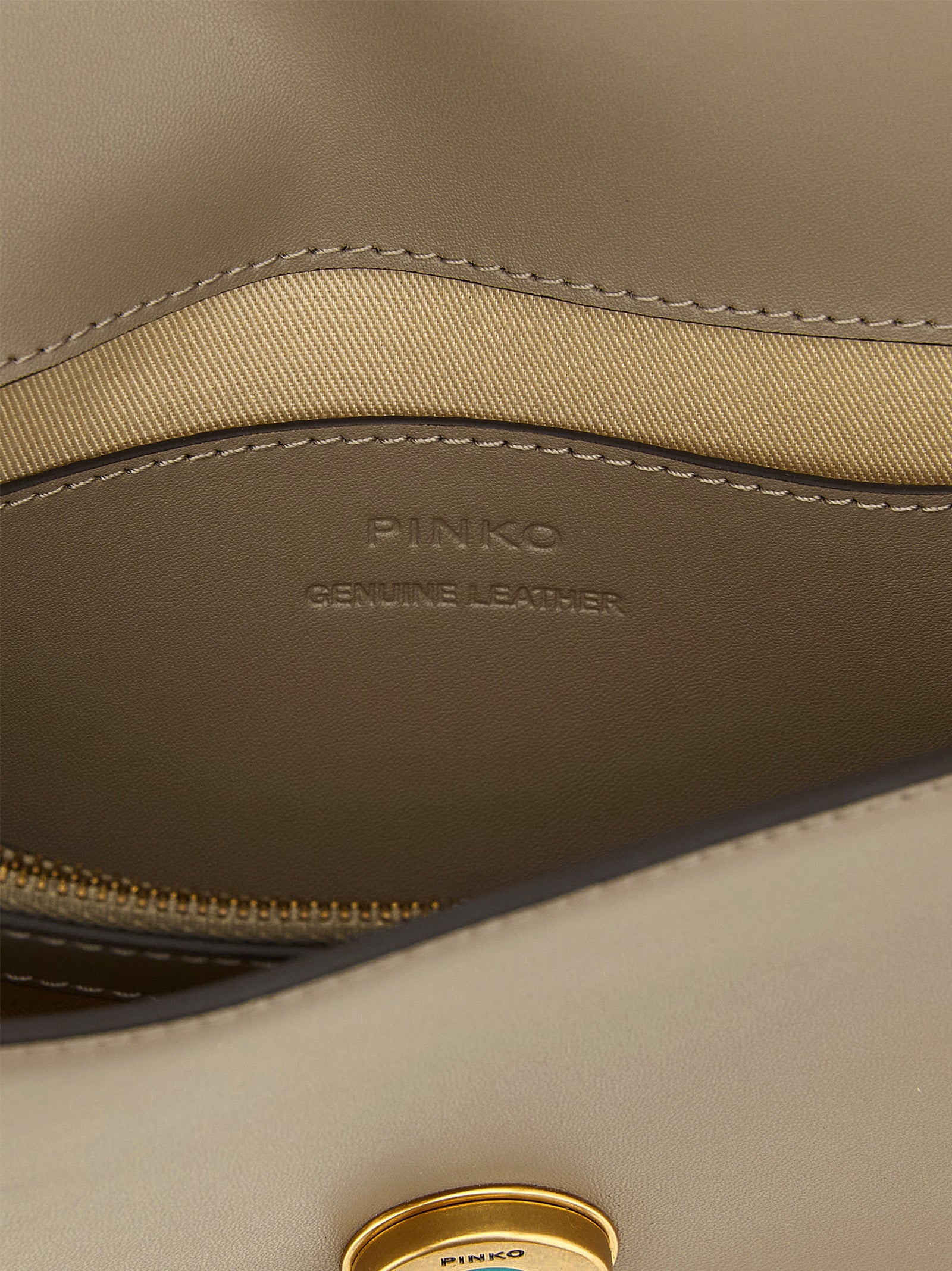 Gray Calfskin Crossbody Bag - PINKO