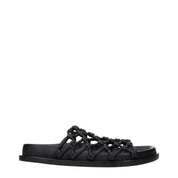 Jil Sander Black Leather Slippers
