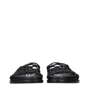 Jil Sander Black Leather Slippers
