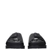 Jil Sander Black Leather Slippers