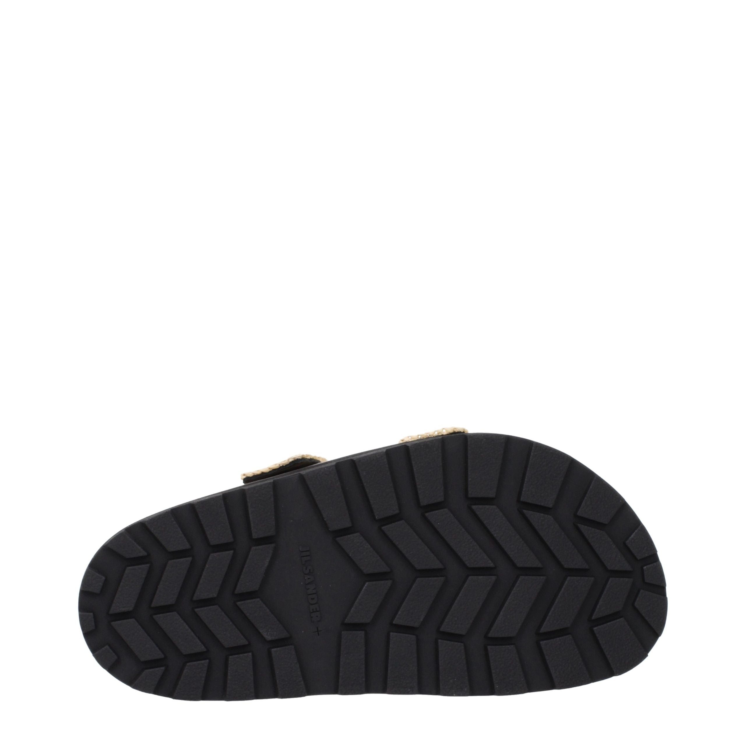 Jil Sander Beige Raffia Slippers