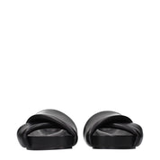 Jil Sander Black Leather Slippers