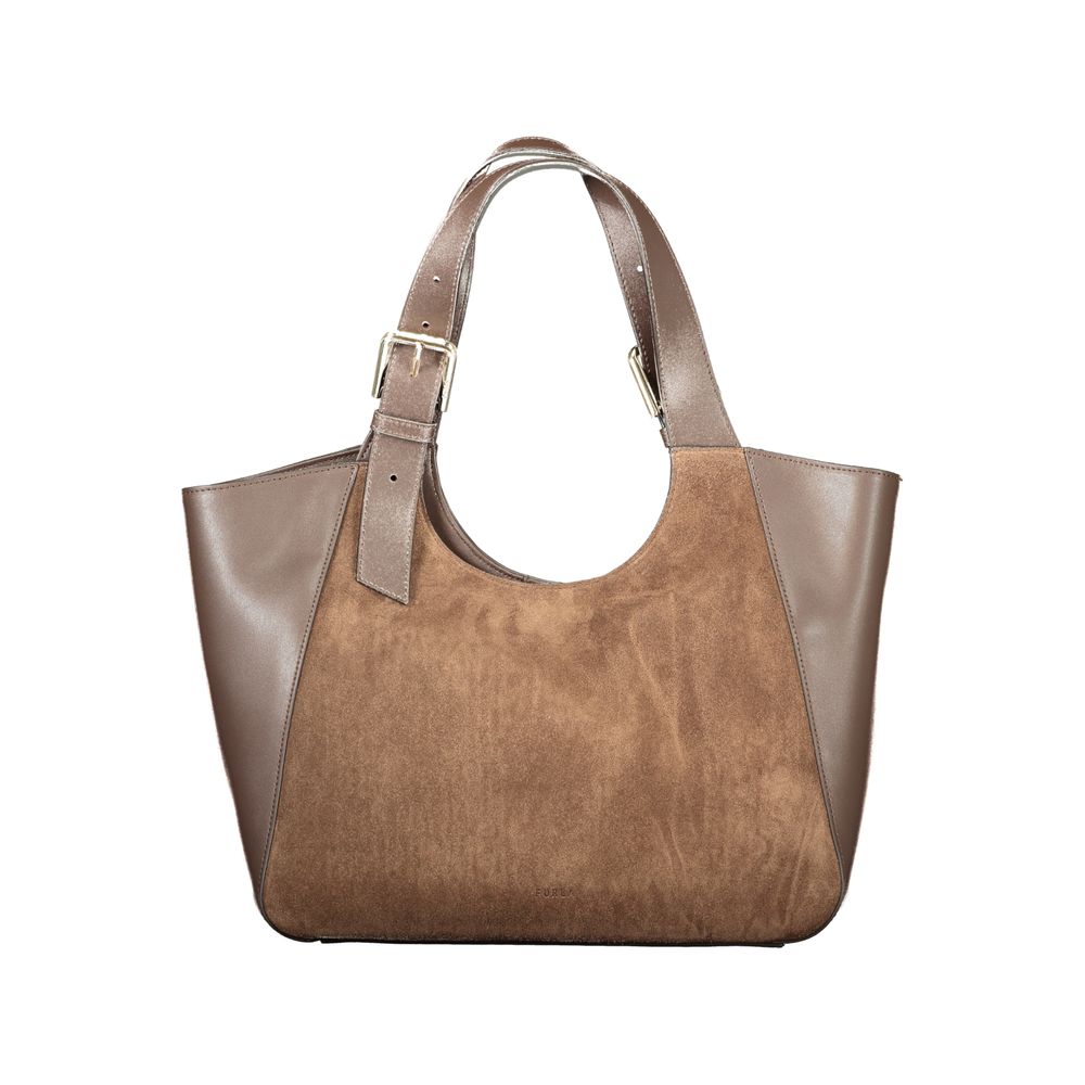 Furla Brown Leather Tote Bag