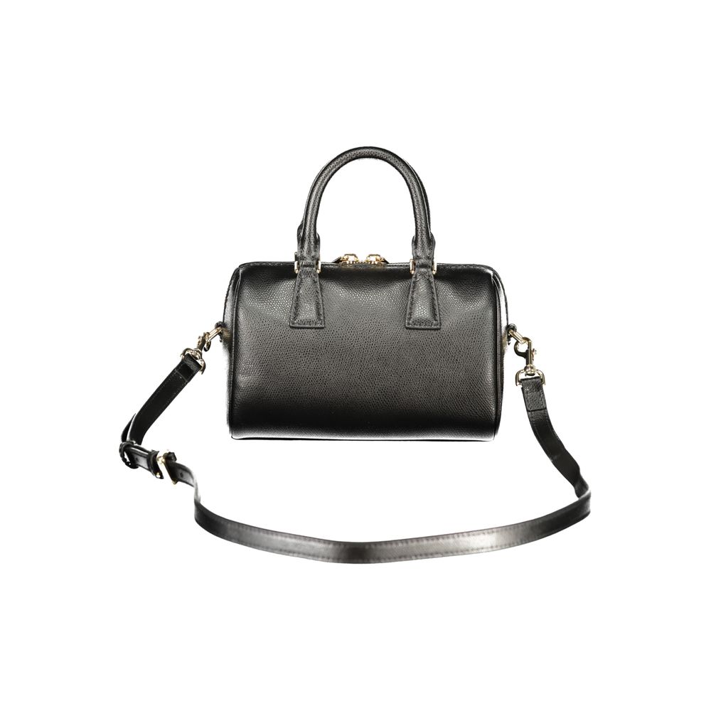 Furla Black Leather Mini Boston Bag