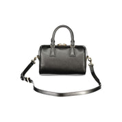 Furla Black Leather Mini Boston Bag